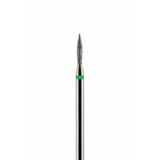 Фреза алмазная формы пламя зеленая крупная зернистость 1,4 мм (014)